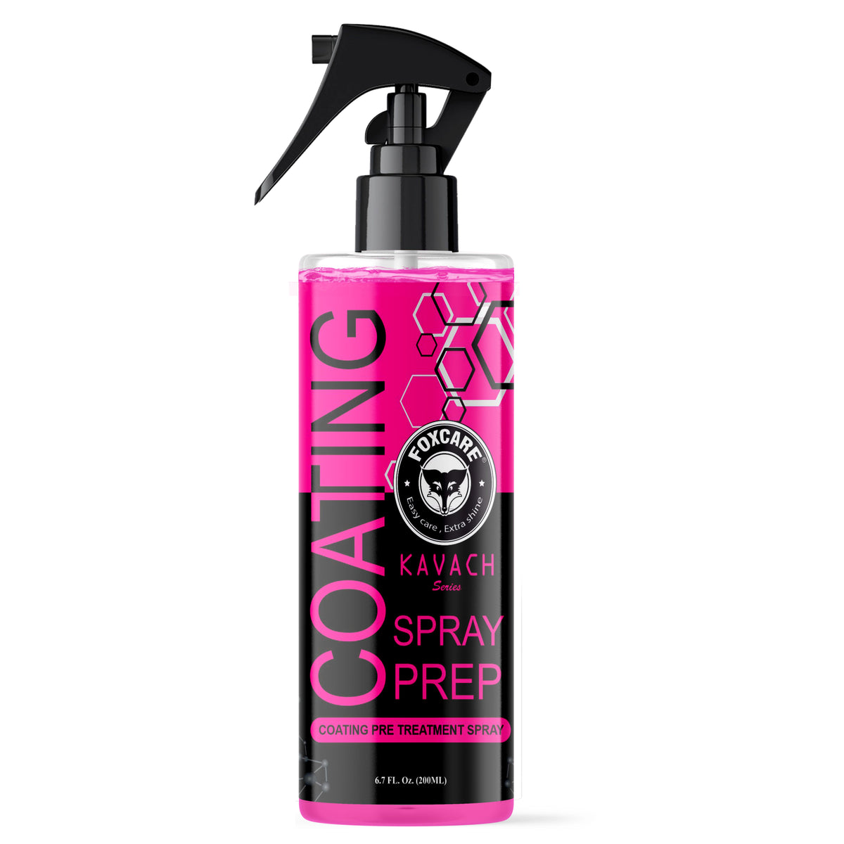 Foxcare Pre Ceramic Coating for Car Spray - Coating Prep Pre-Treatment Spray 200ml | Always use Before Application of Ceramic Coating for car | Isopropyl Alcohol Based Formulation - Foxcare Industries