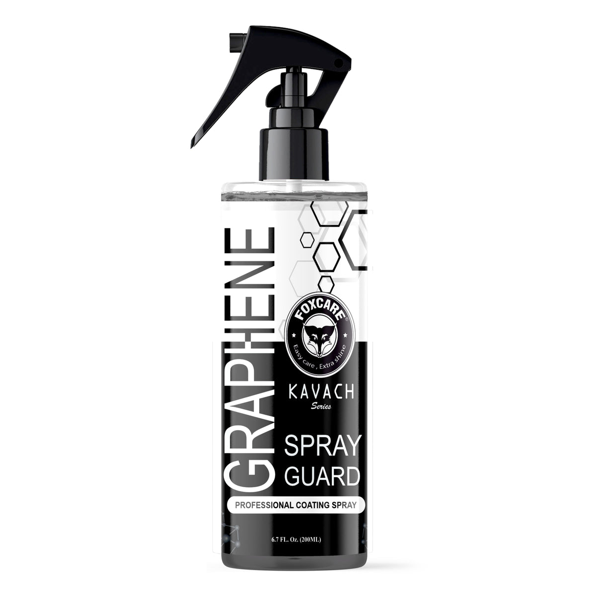 Foxcare Graphene spray Guard for Car | Hydrophobic Spray With Extreme Gloss, Slickness & UV Protection - Graphene Spray Guard Is More Durable Than Car Polish, Wax Or Any Ceramic Coating For Car -200ML - Foxcare Industries