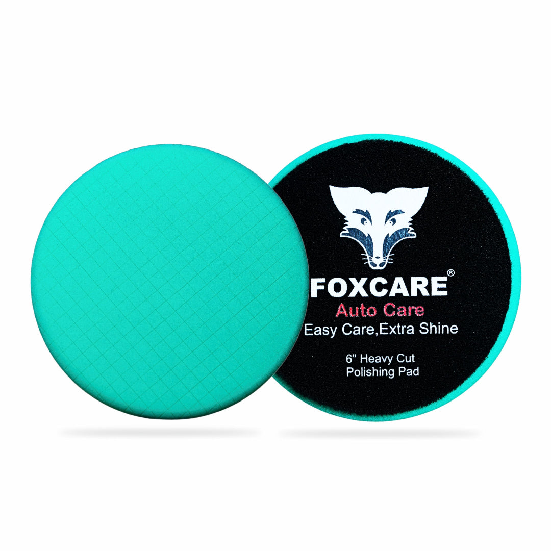 Foxcare Heavy cut Polishing Pad, Grid Design, Durable foam for optimal surfaces, 6"