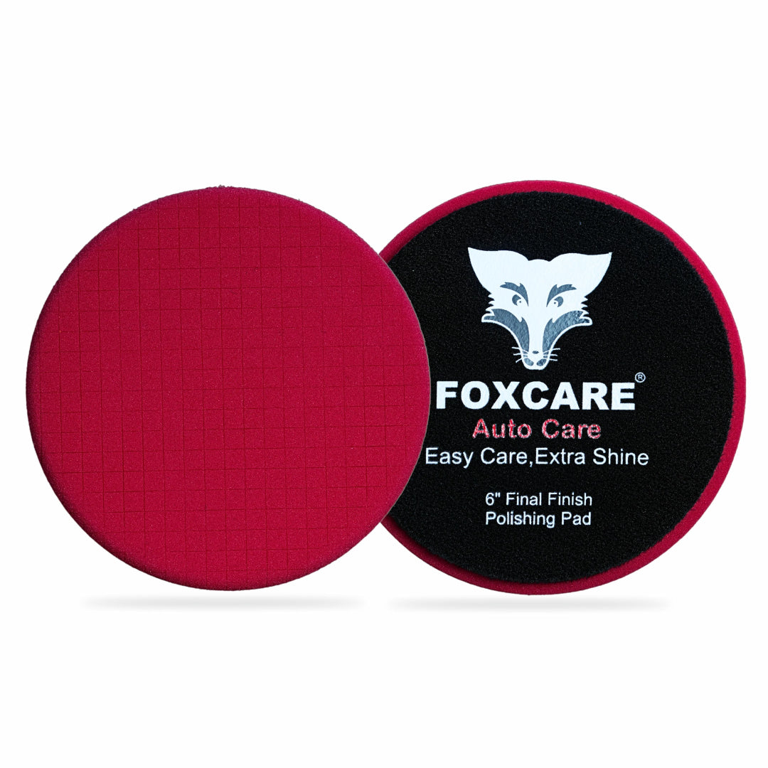 Foxcare Final finish Polishing Pad ,Grid Design, Durable foam for Glossy surfaces , 6"