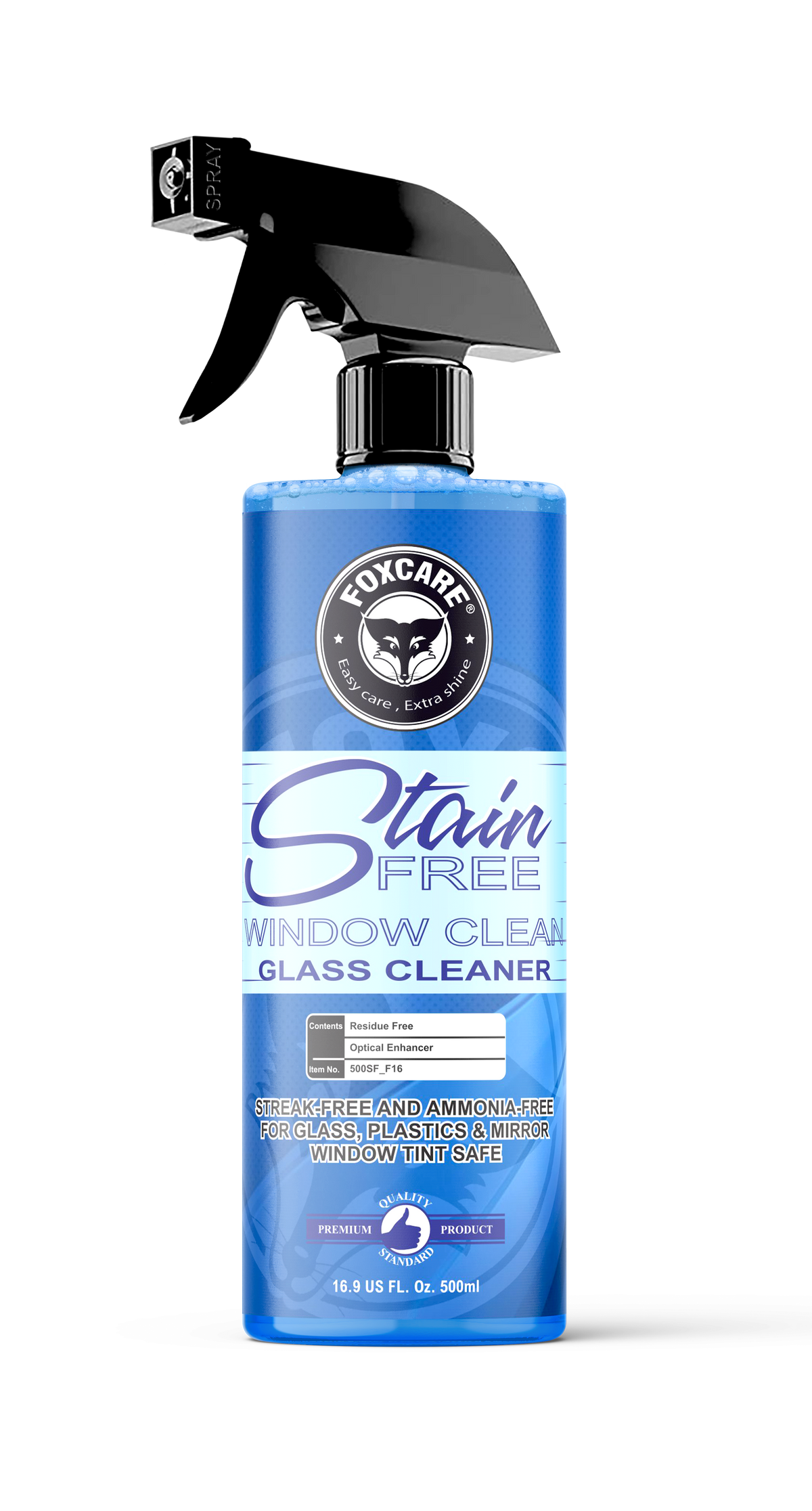 FOXCARE STAIN FREE GLASS CLEANER (500 ML) - Foxcare Industries