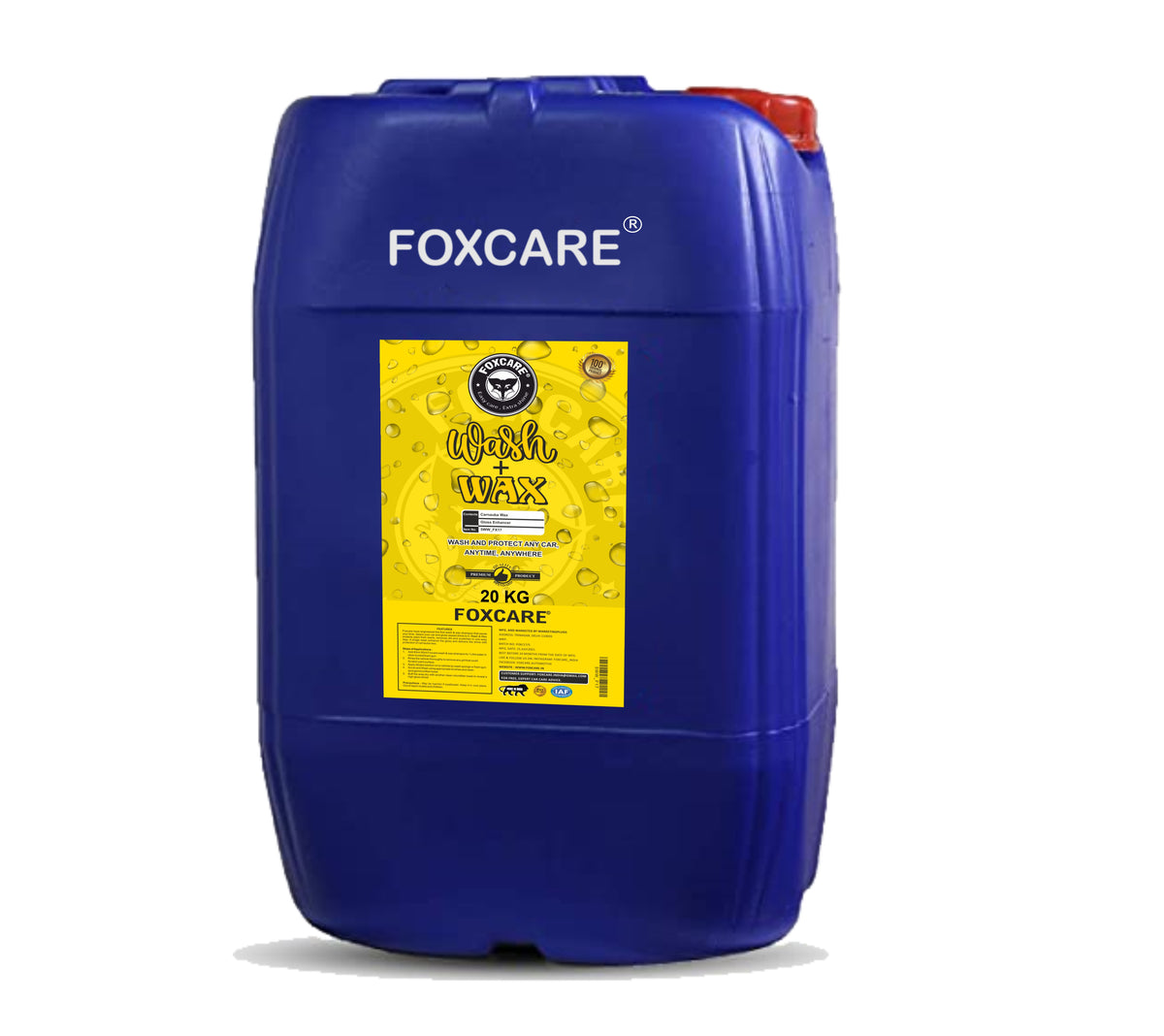 Foxcare Wash + Wax - Auto wash Shampoo (20 KG) - Foxcare Industries