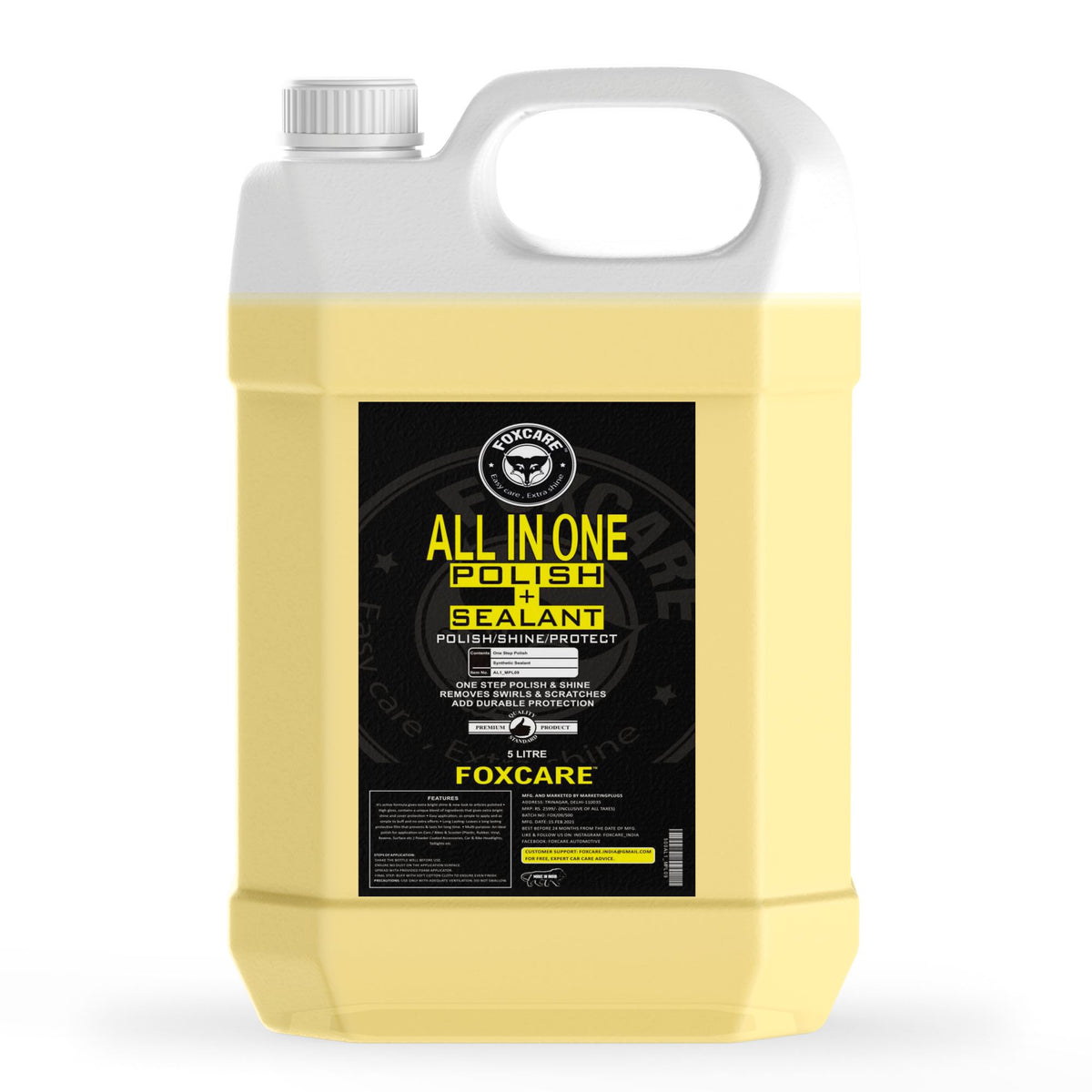 Foxcare All in One Polish + Sealant, Multipurpose Polish (5 LITRE / 5 KG) - Foxcare Industries