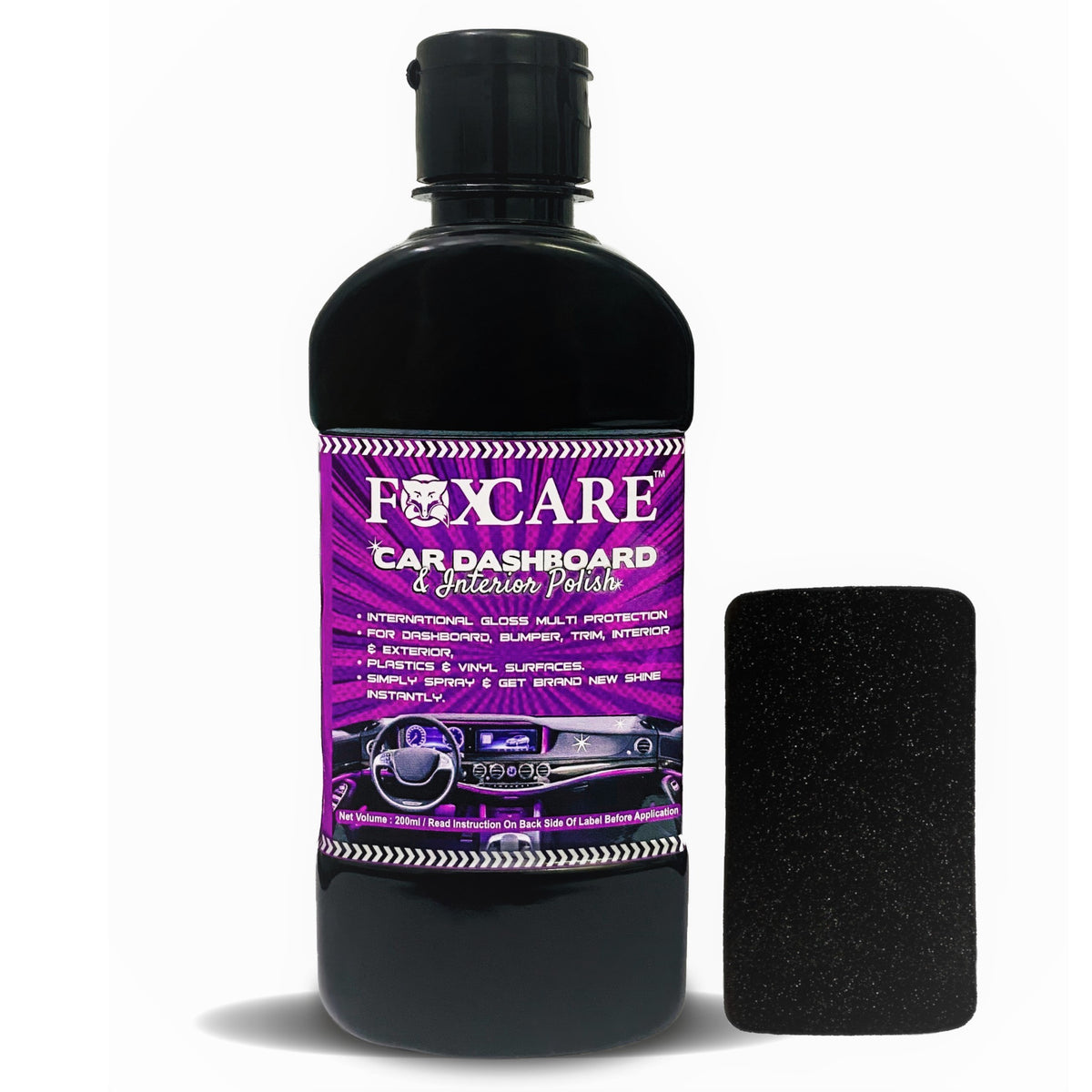 Foxcare Car Dashboard & Interior Polish (200ML) - Foxcare Industries