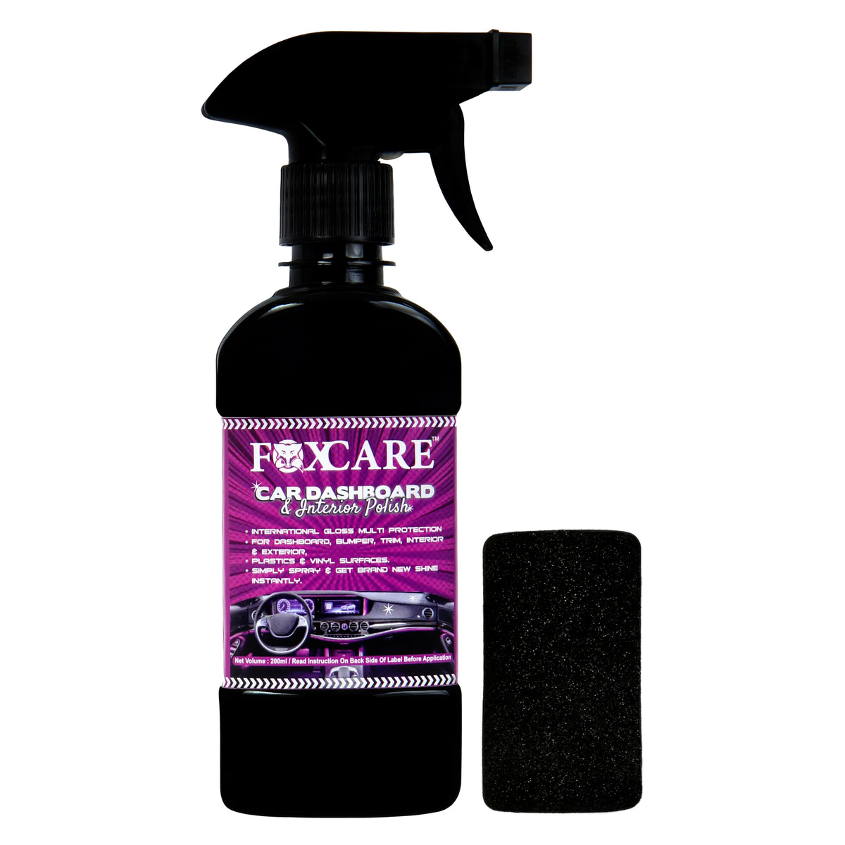 Foxcare Car Dashboard & Interior Polish (200ML) - Foxcare Industries