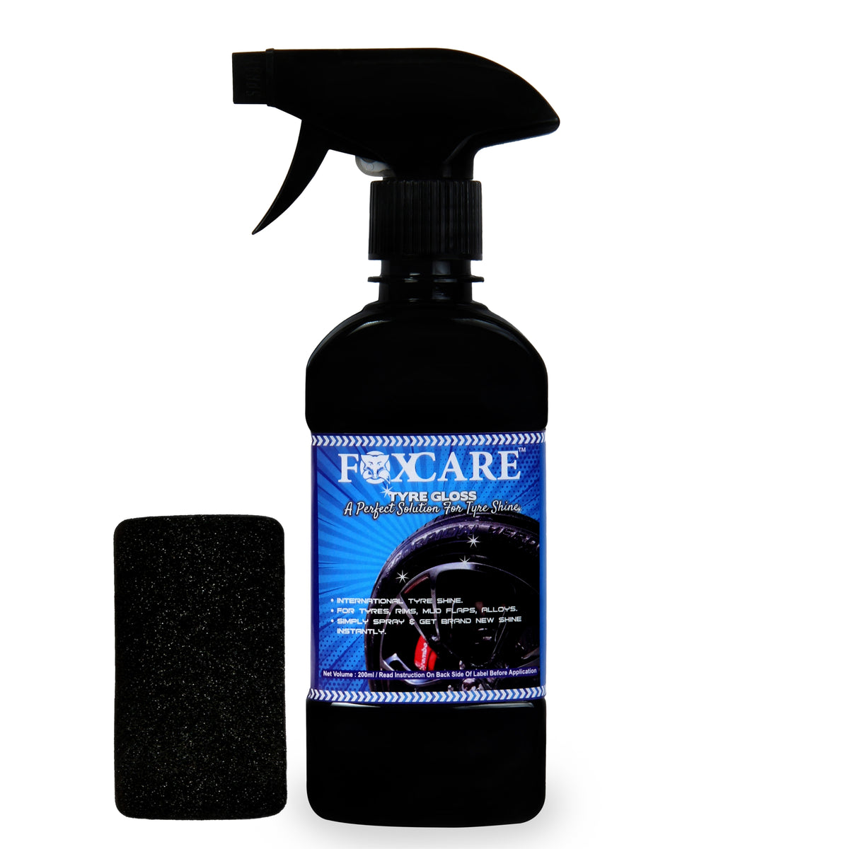 Foxcare Tyre Gloss (200ML) | A Perfect Solution For Tyre Shine - Foxcare Industries