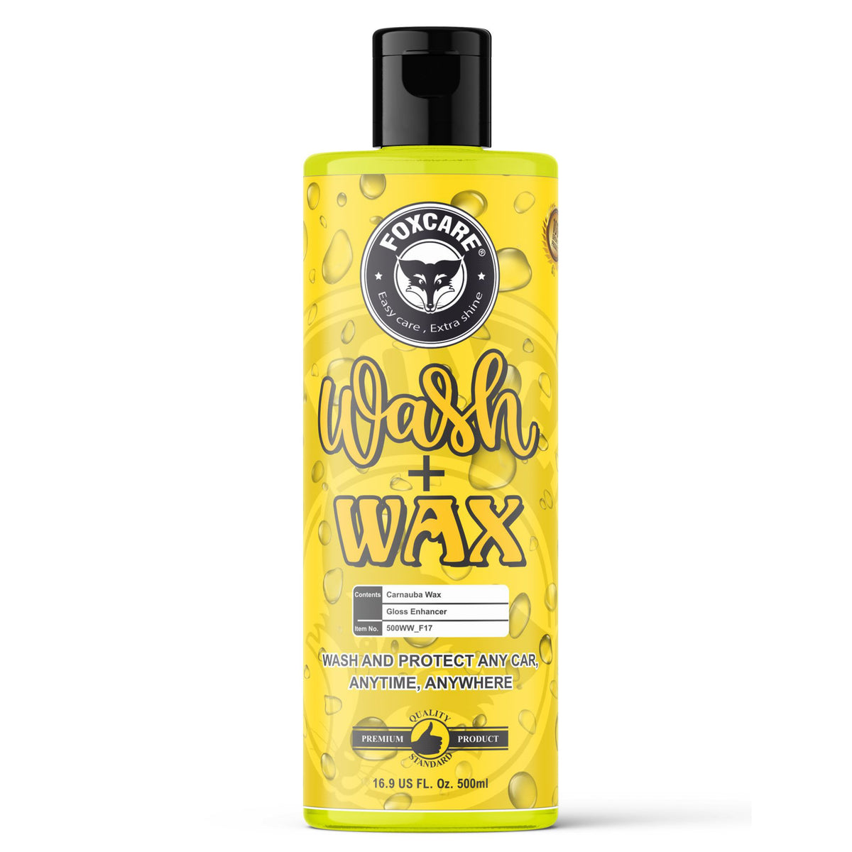 Foxcare Wash + Wax - Auto wash Shampoo (500 ML) - Foxcare Industries